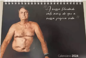Eduardo Bolsonaro lança calendário do pai sem camisa e com facada à mostra