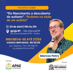 APAE de São Manuel realiza palestra sobre autismo