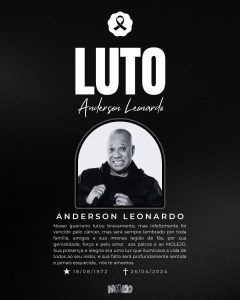 Anderson Leonardo, vocalista do Molejo, morre aos 51 anos, anuncia grupo