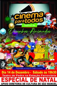 Projeto “Cinema para Todos” promove noite mágica com Festival de Desenhos Animados em São Manuel