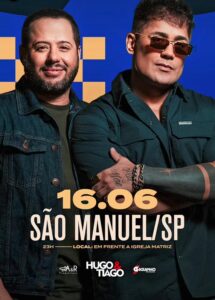 São Manuel comemora 155 anos com show da dupla Hugo & Tiago