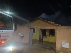 Casa pega fogo em Aparecida de São Manuel