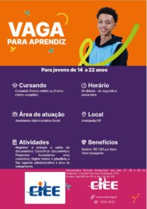 Prefeitura de Areiópolis abre seleção para Jovem Aprendiz em parceria com o CIEE