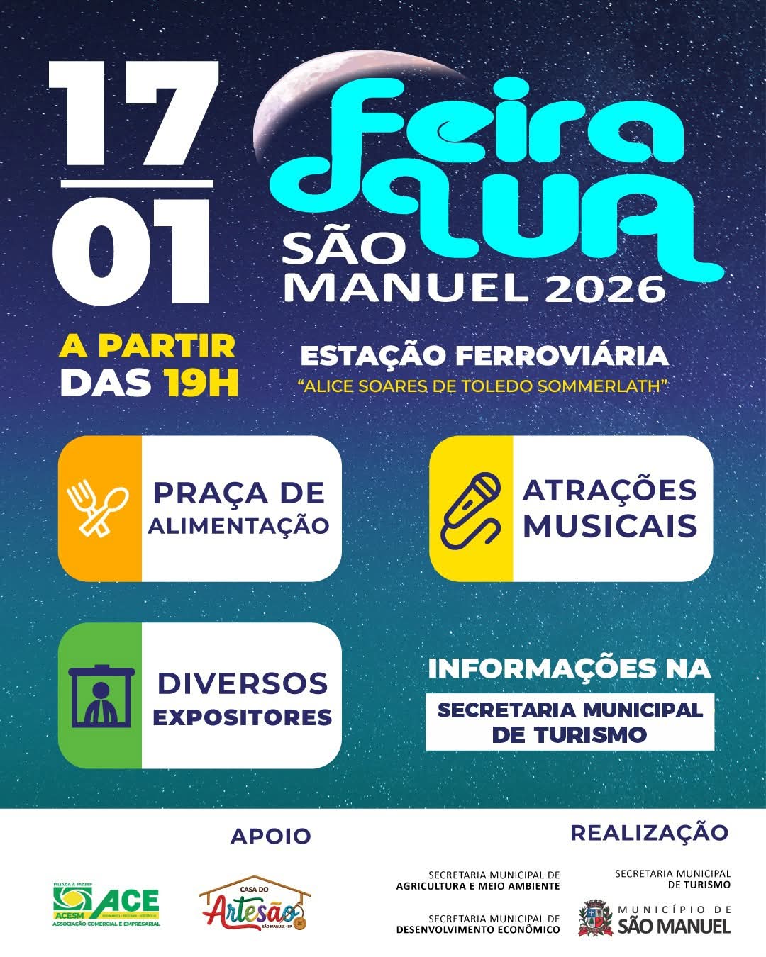 Feira da Lua movimenta São Manuel nesta sábado (17)