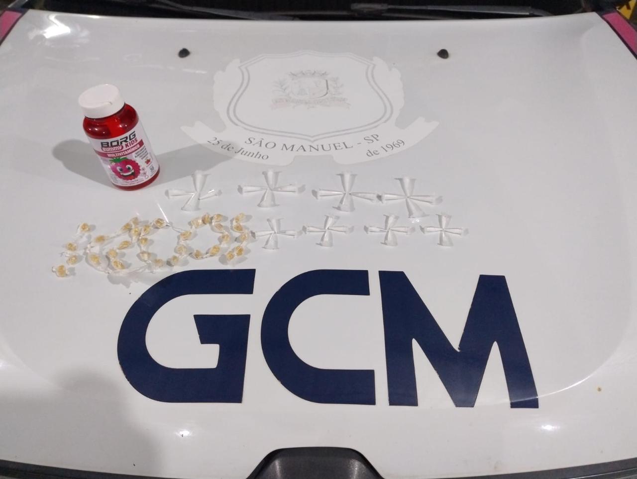 Apreensão de entorpecentes no bairro Santa Mônica em São Manuel