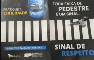Campanha educativa reforça a importância da travessia segura de pedestres