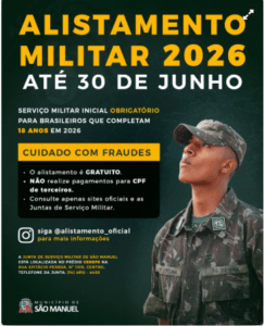 ALISTAMENTO MILITAR 2026
