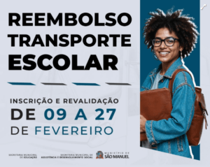 PREFEITURA DE SÃO MANUEL ABRE INSCRIÇÕES PARA REEMBOLSO DO TRANSPORTE ESCOLAR — 1º SEMESTRE DE 2026