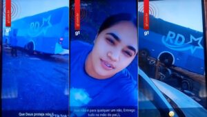 Vítima filmou ônibus com um pneu faltando antes de acidente que deixou 7 mortos na BR-153: ‘Que Deus proteja nós’