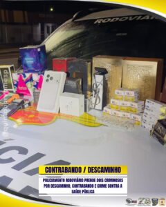 Dupla é presa com produtos irregulares na Rodovia Castello Branco em Itatinga