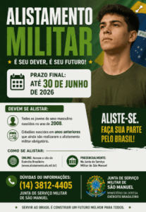 COMUNICADO – ALISTAMENTO MILITAR 2026