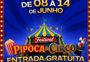Festival Pipoca & Circo leva programação gratuita ao Espaço Cultural
