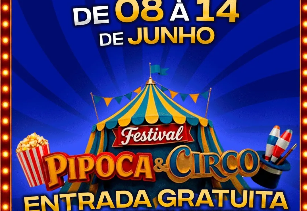 Festival Pipoca & Circo leva programação gratuita ao Espaço Cultural