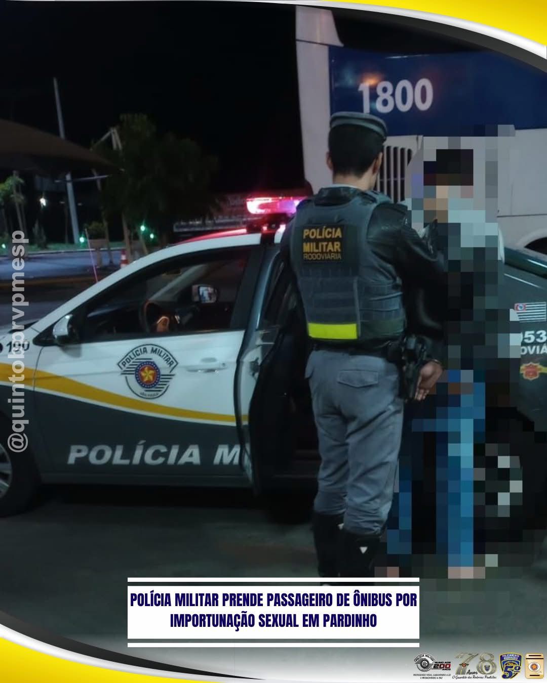 Homem é preso por importunação sexual em ônibus interestadual na Rodovia Castello Branco