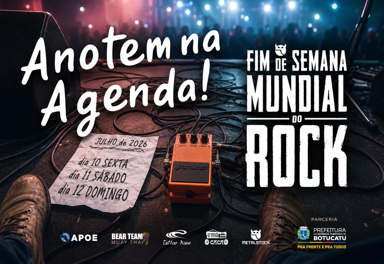 Botucatu recebe programação do Fim de Semana Mundial do Rock entre 10 e 12 de julho