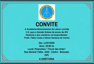 Academia Botucatuense de Letras realiza sessão solene de posse da XIV Diretoria e de novos membros correspondentes