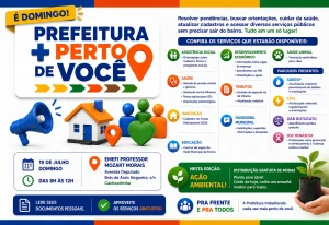 Prefeitura Mais Perto de Você leva serviços e ação ambiental ao Cachoeirinha neste domingo