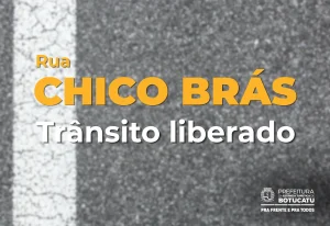 Rua Chico Brás tem obras concluídas e trânsito totalmente liberado