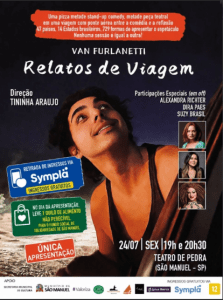 SÃO MANUEL RECEBE O ESPETÁCULO “RELATOS DE VIAGEM” COM VAN FURLANETTI