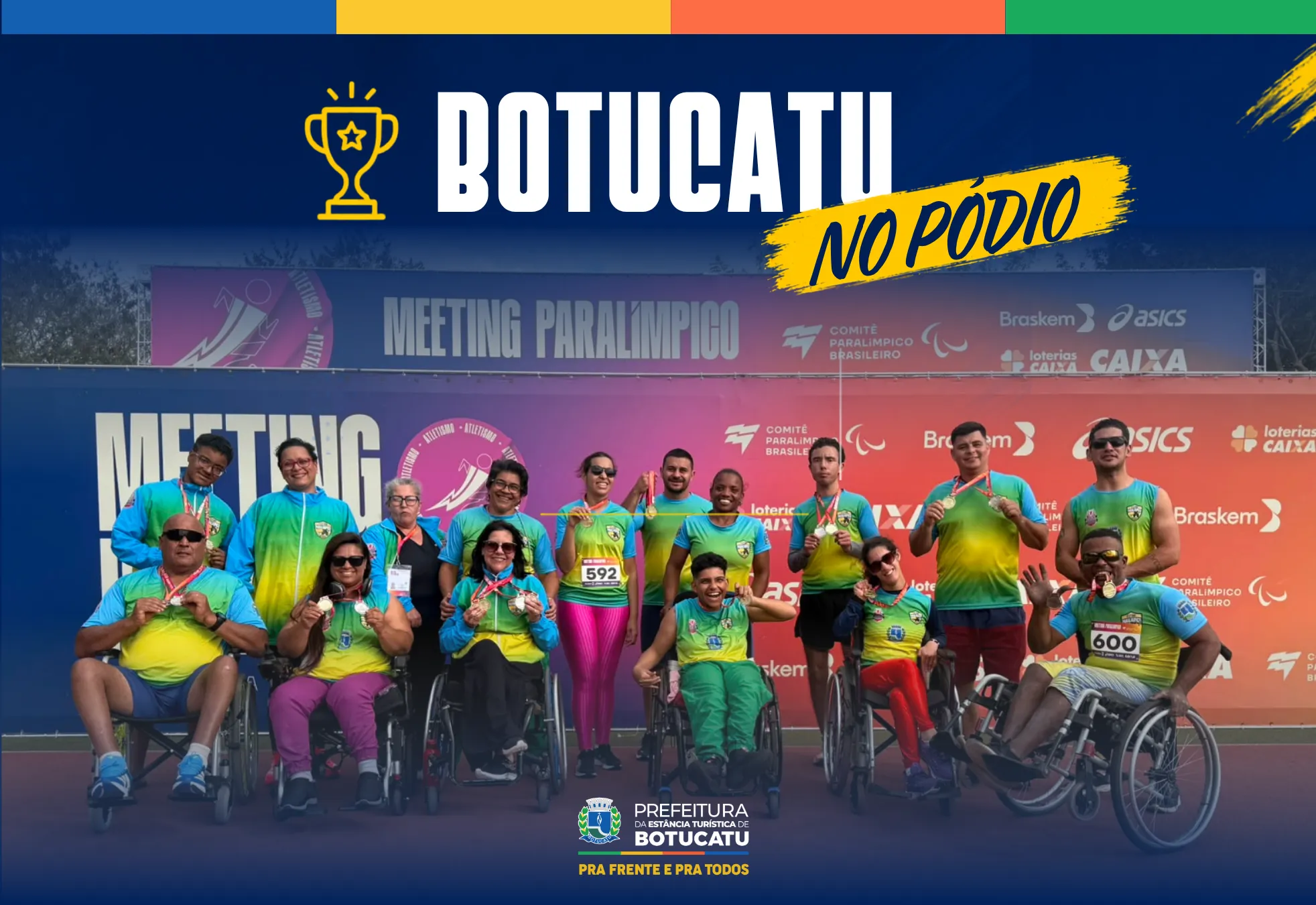 Atletas de Botucatu conquistam pódios em diferentes provas do Meeting Paralímpico