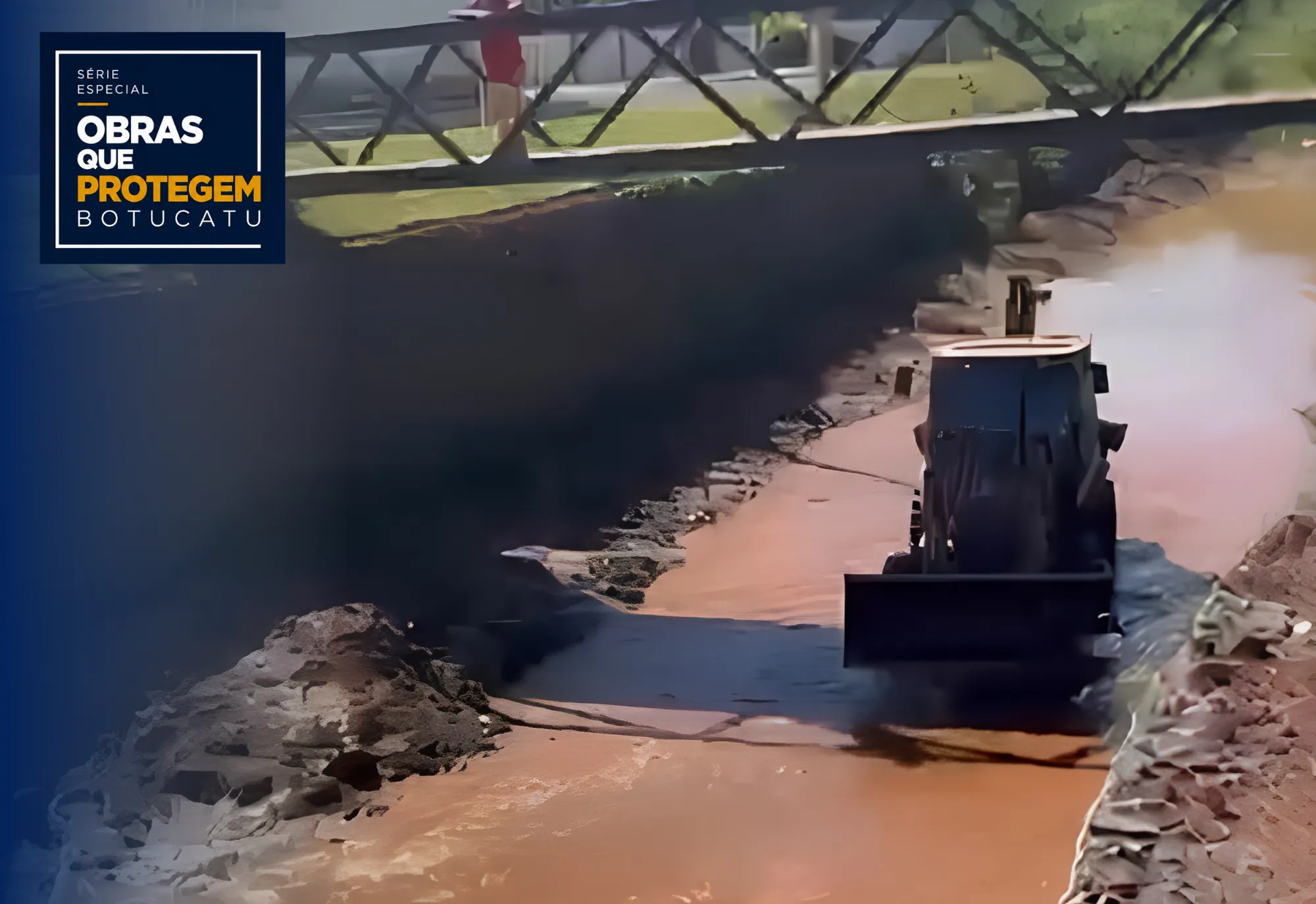 Obras que Protegem: Prefeitura realiza limpeza preventiva no Rio Água Fria, na região da Rodoviária