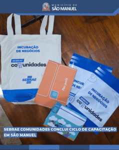 SEBRAE COMUNIDADES CONCLUI CICLO DE CAPACITAÇÃO EM SÃO MANUEL