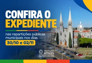 Confira o expediente nas repartições públicas municipais nos dias 30/10 e 02/11