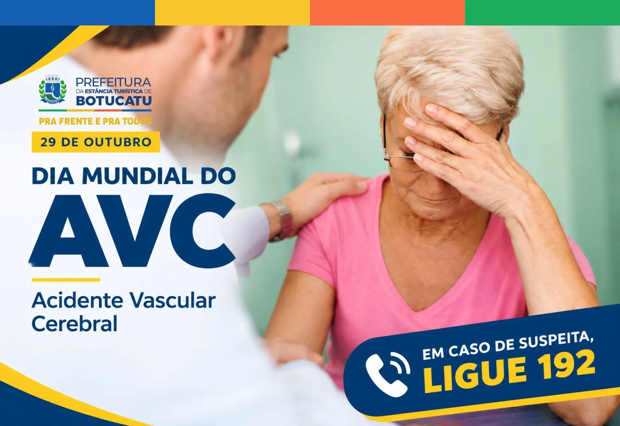 Dia Mundial do AVC: Prefeitura reforça a importância de reconhecer os sintomas e buscar atendimento imediato