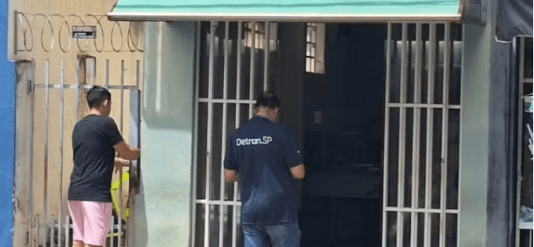 Detran flagra aula fantasma e interrompe atividades em autoescola de Promissão (SP) — Foto: Detran-SP